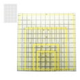 thumbnail image 1 of OIUR 4Pcs Acrylic Quilting Ruler with Non-Slip Rings 4.5/6/9.5/12.5-Inch Square Fabric Cutting Patchwork Ruler with Clear Mark DIY Sewing Craft Projects Template, 1 of 7