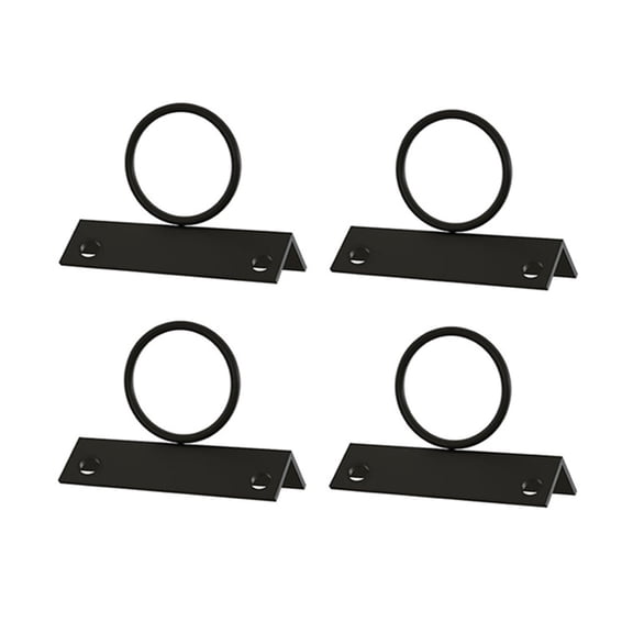 OIUR 4Pcs Corner Post Rope Holder Heavy Duty 304 Stainless Steel Rope Fence Bracket Holder Stair Railings Wall Ceiling Hook Decorative Ring Rope Support