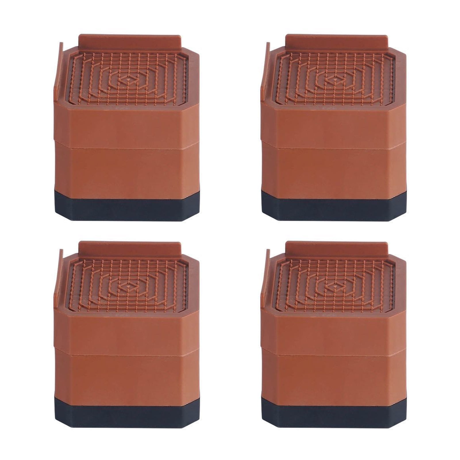 Stackable Feet Riser OIUR 4Pcs Rectangle Furniture Riser Stackable Heavy Duty Bed Riser Anti ...