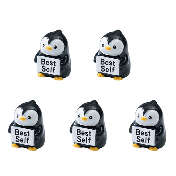 OIUR 5 Pcs Cute Mini Animal Figurines, Resin Desk Decor with Inspiring ...