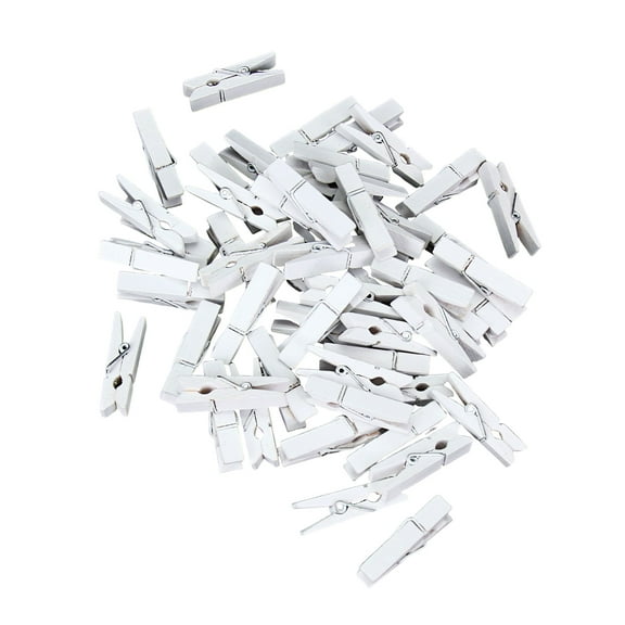 OIUR 50 Pcs Colored Wooden Clothespins Painted Solid Color Clips Decorative Clothespins Clips for Pictures Photos DIY Projects