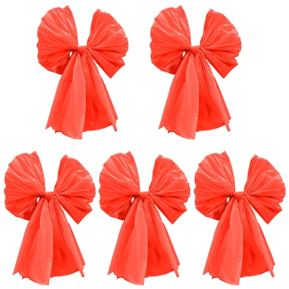 OIUR 5Pcs 24" Large Bow Plastic Decorative Bow for Gift Wrapping Anniversary Wedding Birthday Party Decoration