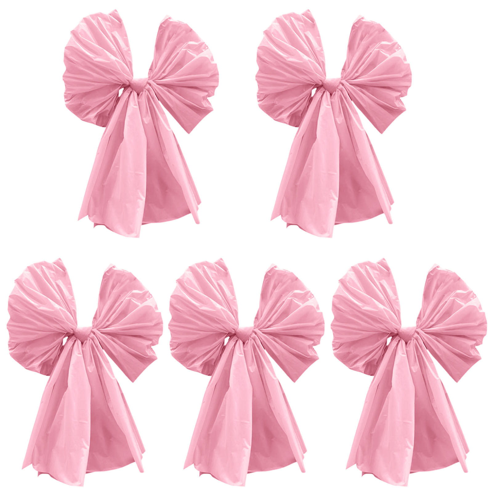 OIUR 5Pcs 24" Large Bow Plastic Decorative Bow for Gift Wrapping Anniversary Wedding Birthday Party Decoration