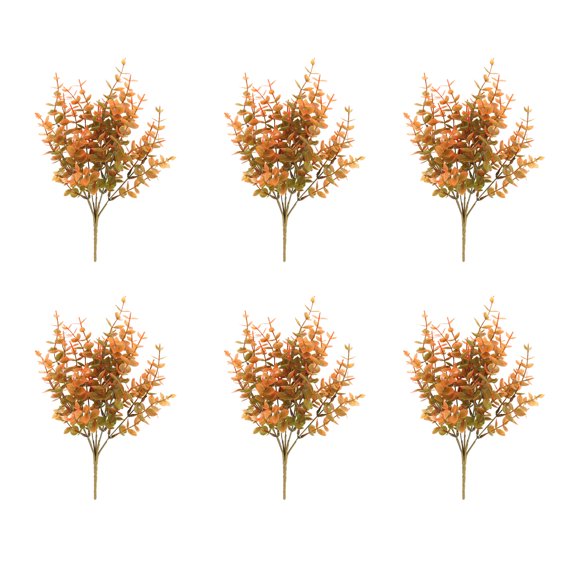 OIUR 6 Pcs Artificial Fall Flowers UV Resistant Faux Plants Outdoor Decoration Realistic Fake Flower Bundles for Thanksgiving Porch Window Box Planter