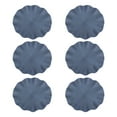 thumbnail image 1 of OIUR 6Pcs/Set Round Placemat Set Weave Design Washable Non-slip Dining Mat Corrugated Edge Heat-resistant Table Mat, 1 of 7