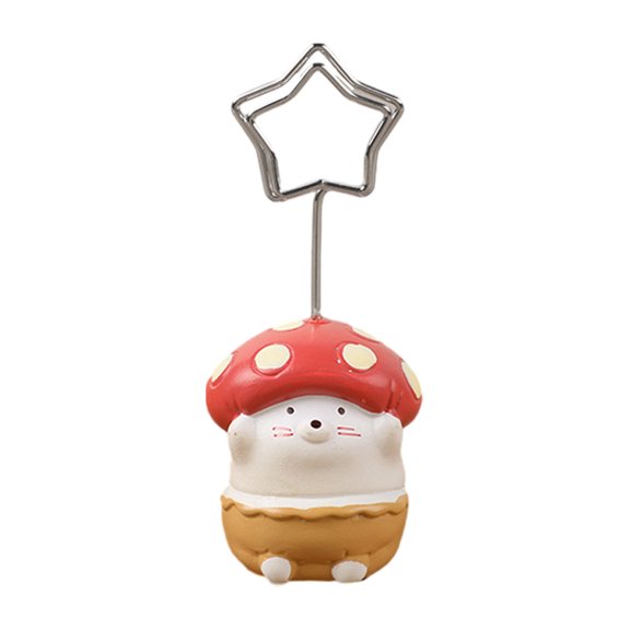 OIUR Animal Shaped Resin Note Holder, Cute Desk Memo Photo Clip Stand, Creative Office Desktop Decor, Paper Holder, Funny Gift for Students Friends