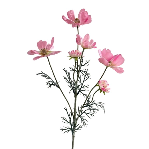 OIUR Artificial Cosmos Flowers, Long Stem Faux Fake Cosmos Flowers, Realistic Faux Flowers for Dining Table Centerpieces, Wedding Arrangement, Photography Props