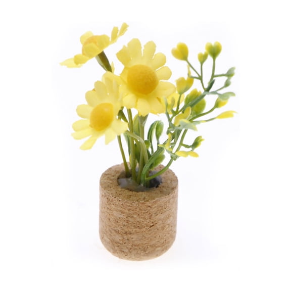 OIUR Artificial Potted Plants Refrigerator Magnet Home Office Kitchen Locker Fridge 3D Miniature Cork Pot Fake Flower Magnetic Decoration Ornament