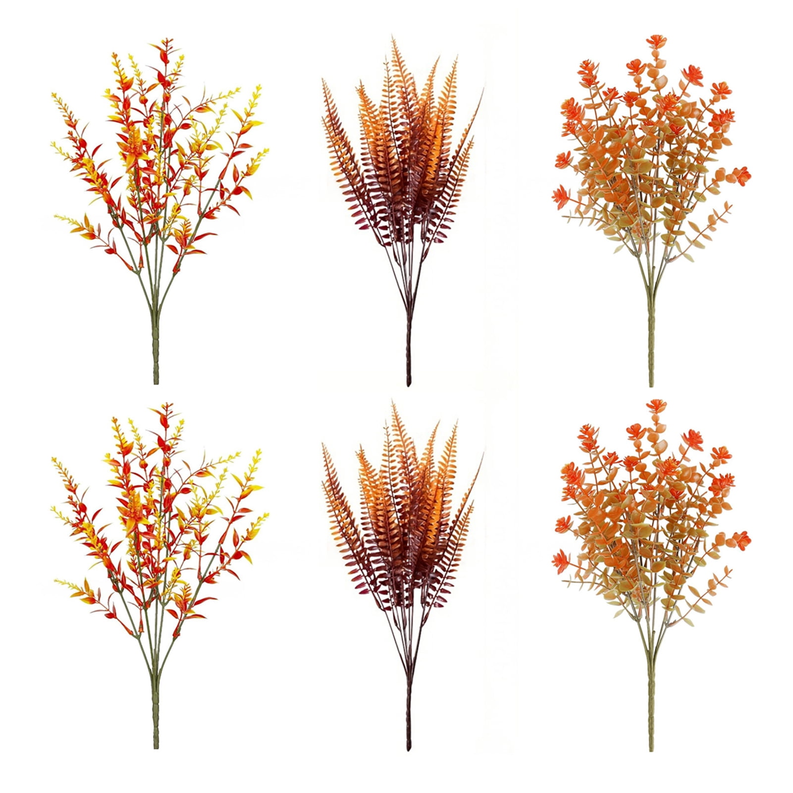 OIUR Autumn Artificial Flowers Outdoor Fake Plants UV Resistant Faux Flower in Bulk for Hanging Planters Porch Garden Vase Window Box