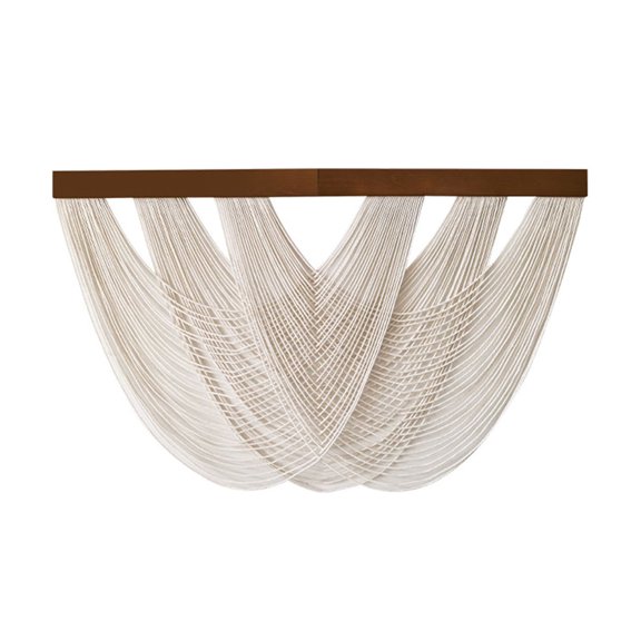 OIUR Boho Tassel Wall Tapestry, Rustic Wall Hanging, String Tapestry with Wooden Rod for Bedroom Living Room Wall Decor