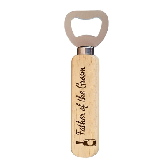OIUR Bottle Openers with Wooden Handle Bartender Bottle Opener Engraved Beer Bottle Opener for Guests Wedding Birthday Party Baby Shower Graduation Souvenirs