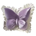 thumbnail image 1 of OIUR Butterfly Throw Pillow Plush Butterfly Pillow with Lace Ruffle Decorative Bedroom Cushion for Living Room Sofa Couch Bed Car, 1 of 7