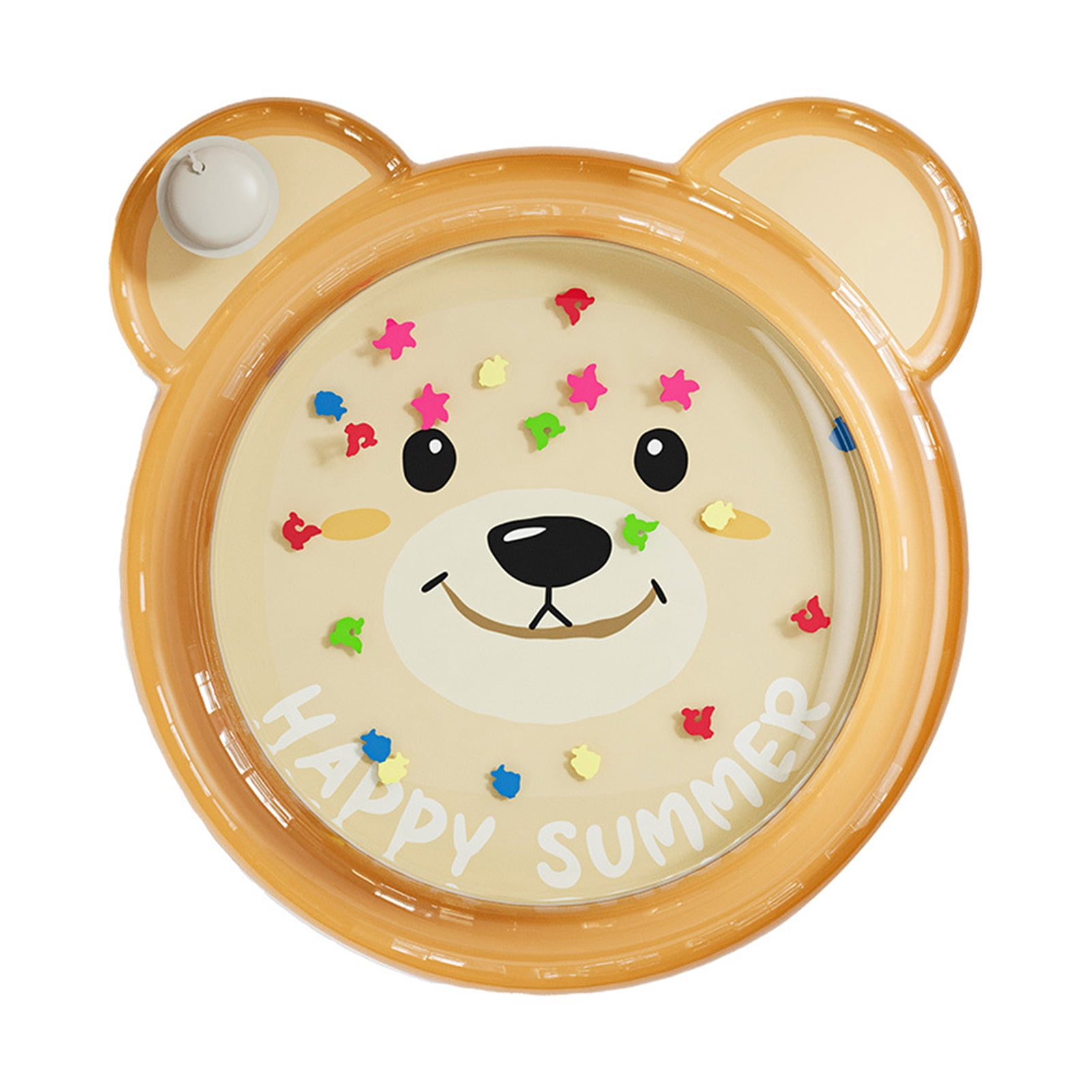 OIUR Cartoon Bear Inflatable Cooling Mat Leak-proof PVC Water Pad Cushion Foldable Portable Baby Tummy Time Water Play Mat