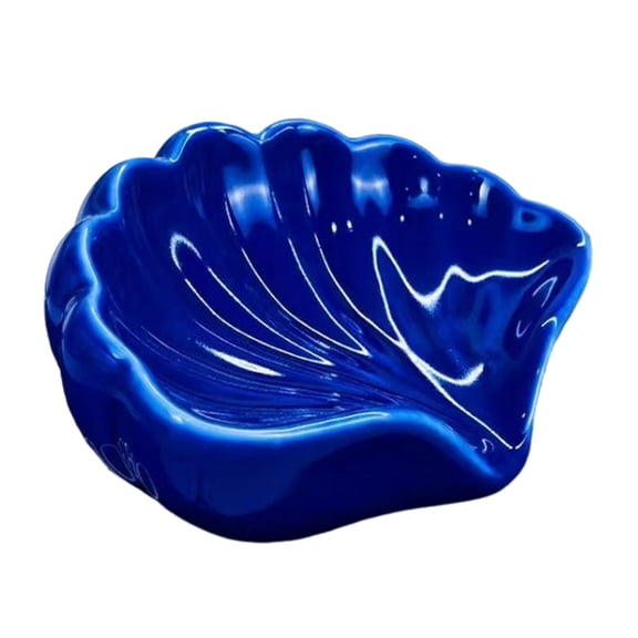 OIUR Ceramic Soap Holder Bathroom Soap Tray Non-Slip Design Multipurpose Sea-Shell Soap Tray with Self Draining