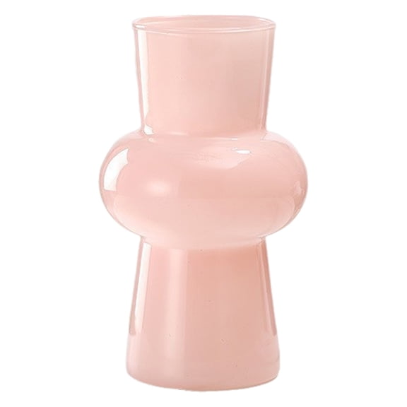 OIUR Chinese Style Vase Glass Decorative Vase Smooth Surface Handcrafted Vase Flower Arrangement Desktop Decoration