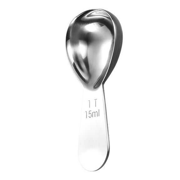 OIUR Coffee Scoop Stainless Steel Measuring Spoon 15/30ml Tablespoon for Ground Coffee Sugar Spices Short Handle Cooking Measurement Tool