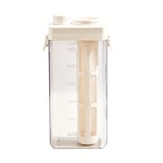 OIUR Cold Brew Coffee Maker with Filter & Airtight Lid, Clear Plastic Cold Brew Pitcher Jar, Iced Coffee Tea Maker with Scales, Gifts for Coffee Lovers