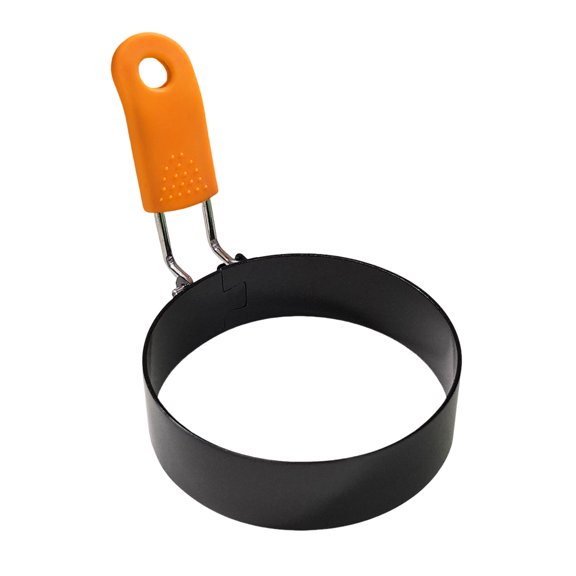 OIUR Egg Ring Heart Circle Flower Star Shapes Non-Stick Foldable Handle Egg Mold for Frying Eggs English Muffins Breakfast Sandwich Burger Maker Kitchen Gadget