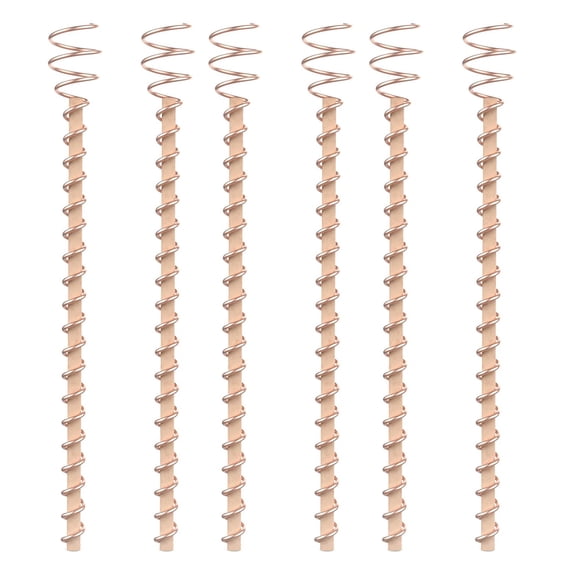 OIUR Electroculture Plant Stakes Copper Gardening Antenna Stakes Spiral Copper Wire on Wooden Stakes for Electroculture Plants Fruits Vegetables Growth High-Yield