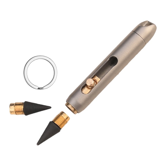 OIUR Eternal Pen Mini Titanium Alloy Ballpoint Pen Replaceable EDC Refill Smooth Writing Comfortable Grip Mini Pen
