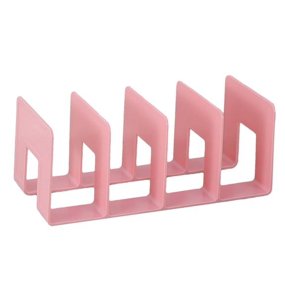 OIUR File Organizer for Desk 4 Compartments Large Magazine Manager Document Holder Thickened Bookshelf for Office Home