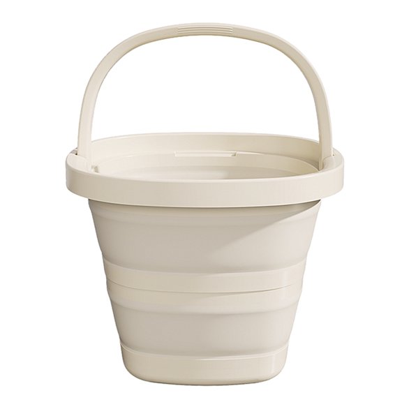 OIUR Folding Bucket with Handle Large Capacity Strong Load-bearing Outdoor Fishing Bucket Portable Compact Collapsible Bucket