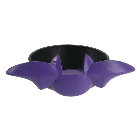 OIUR Halloween Candy Bowl, Black Bat Shaped Ceramic Candy Dish, Large Resin Serving Tray for Snacks And Treats, Tabletop Display for Home Indoor Outdoor Holiday Use