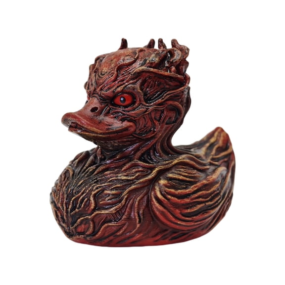 OIUR Halloween Horror Duck Figurine, Devil Duck Animal Resin Statue, Halloween Gothic Desktop Decor for Shelf Desk Car