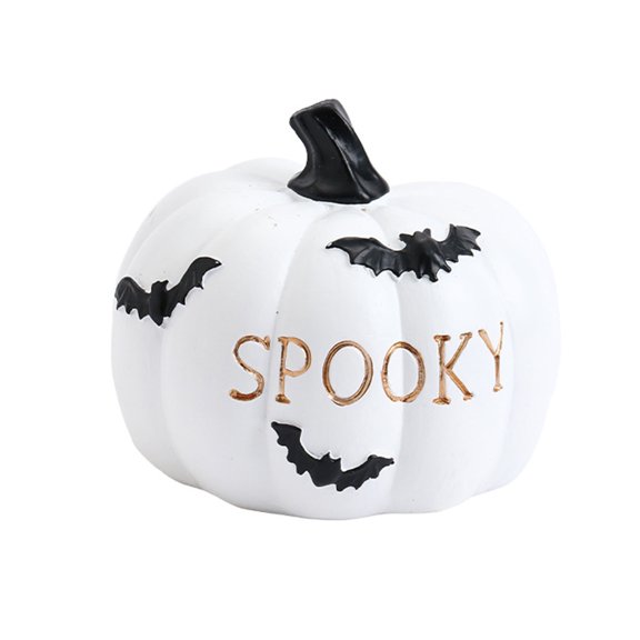 OIUR Halloween Ornament Letter Print Pumpkin Shape Festive Sculpture Home Parties Halloween Thanksgiving Decor