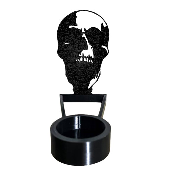 OIUR Halloween Shadow Candle Holder Spooky Grim Reaper Pumpkin Bat Witch Ghost Shadow Tealight Candle Stand Candlestick Table Centerpiece Decoration