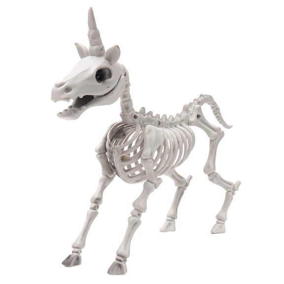 OIUR Halloween Skeleton Animal Figurine Large Plastic Skeleton Bone Statue for Lawn Yard Graveyard Home Tabletop Decor
