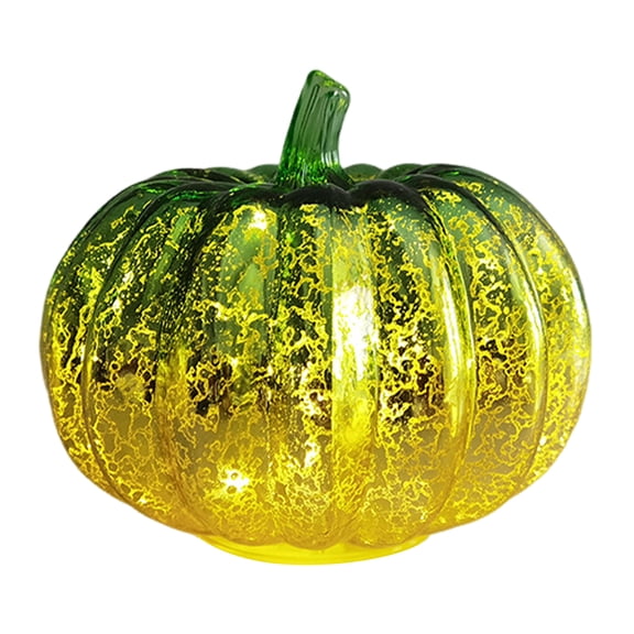 OIUR Halloween Twinkle Light Pumpkins Timer Starry Night Glass Pumpkins Fall Thanksgiving Decorations for Home Bedroom Bathroom Hallway