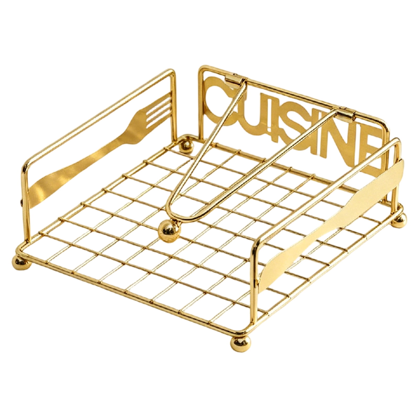 OIUR Iron Napkin Holder, CUISINE Letters Design, with Weighted Arm ...