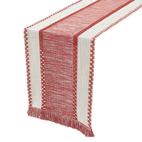 OIUR Knitted Table Runner Bohemian Table Runner with Tassels Rustic Table Runner for Farmhouse Dining Table Dresser Decoration