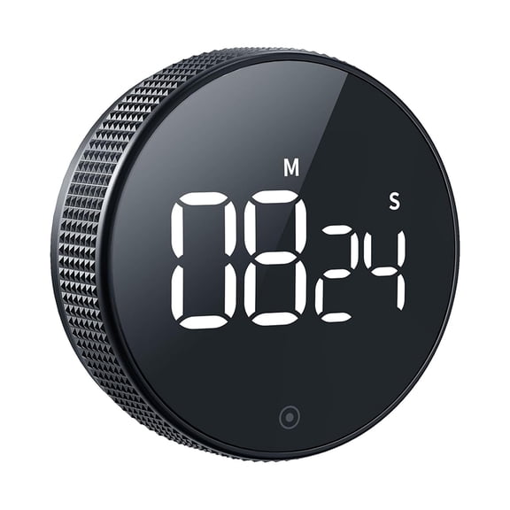 OIUR LED Kitchen Timer Magnetic Countdown Clock for Cooking Baking Adjustable Angle Rotating Operation Loud Alarm Exercise Tracking Timer
