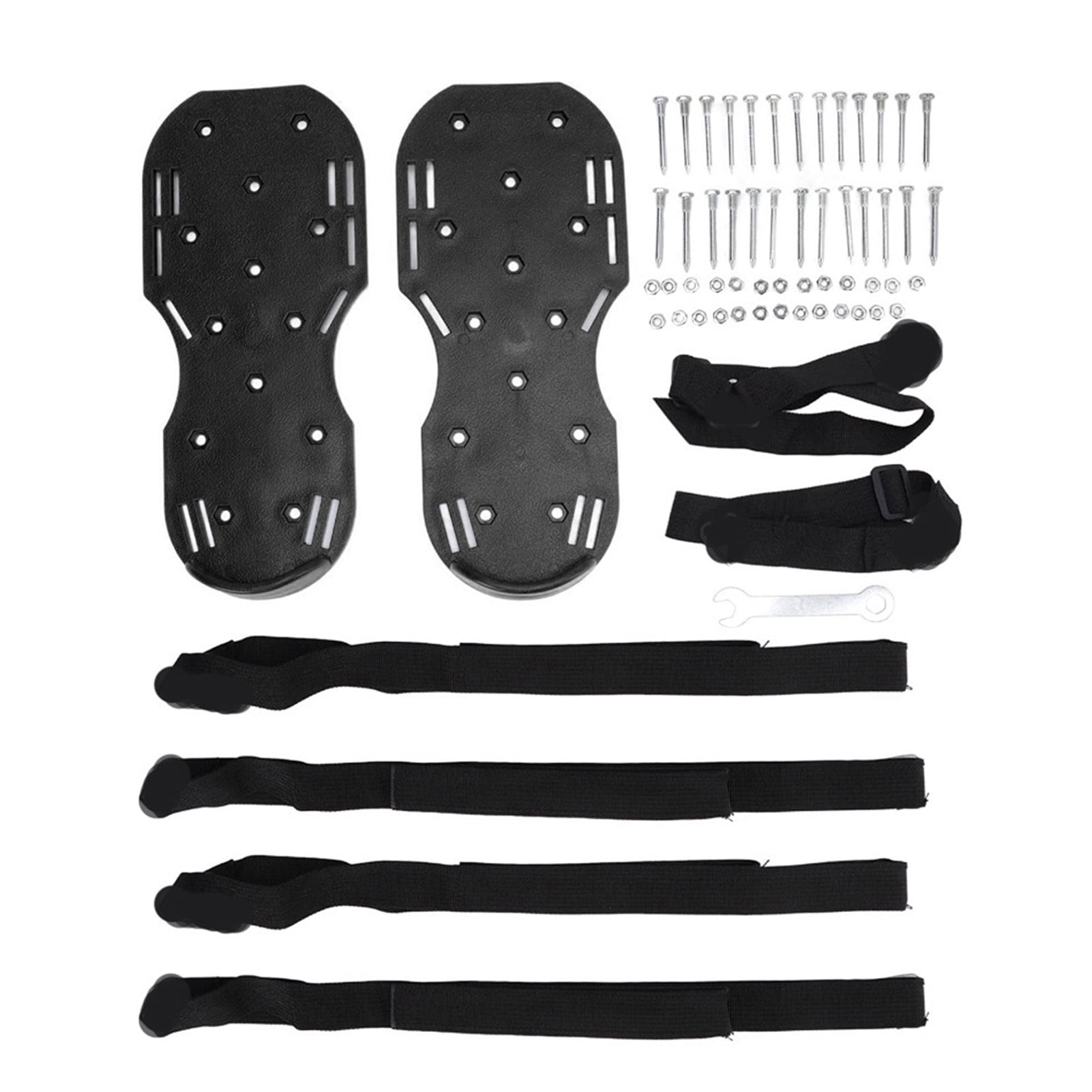 OIUR Lawn Aerator Shoes with Straps Adjustable Design Pre-Assembled Heavy Duty Spiked Sandals Aerator Lawn Tools