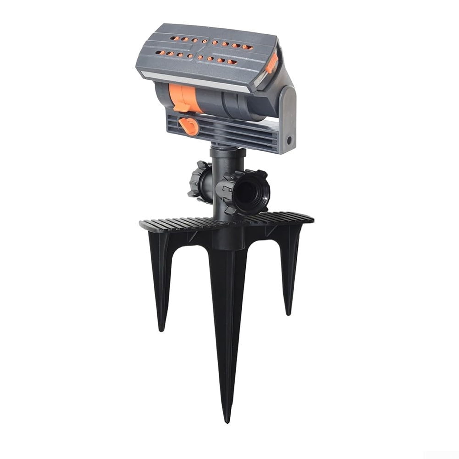OIUR Lawn Sprinkler 16 Holes Water Sprinkler with Ground Spike Adjustable 4 Spray Modes Garden Sprinkler for Watering Plants in Yard Lawns Vegetables Gardens