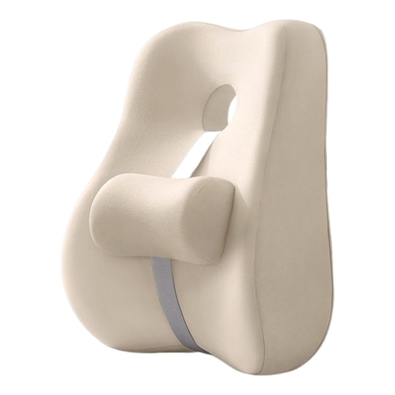 OIUR Lumbar Support Cushion Memory Foam Back Support Chair Lumbar Cushion with Adjustable Slider for Office Chair Computer Desk Chair Long Sitting Hours