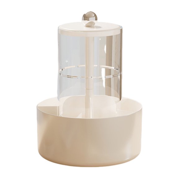 OIUR Makeup Brush Holder Dustproof 360-Degree Rotatable Press Type Multi-grid Makeup Brush Organizer Storage Tube