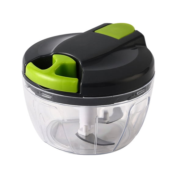 OIUR Manual Meat Grinder Vegetable Chopper Portable Hand Pull String Garlic Mincer Onion Cutter Food Processor for Veggies Fruits Nuts