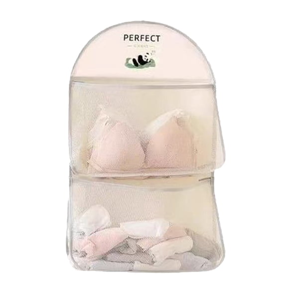 OIUR Mesh Storage Bag Large Capacity Wardrobe Organizer Breathable Hanging Storage Net for Underwear Socks Towels Bedroom Dorm Travel