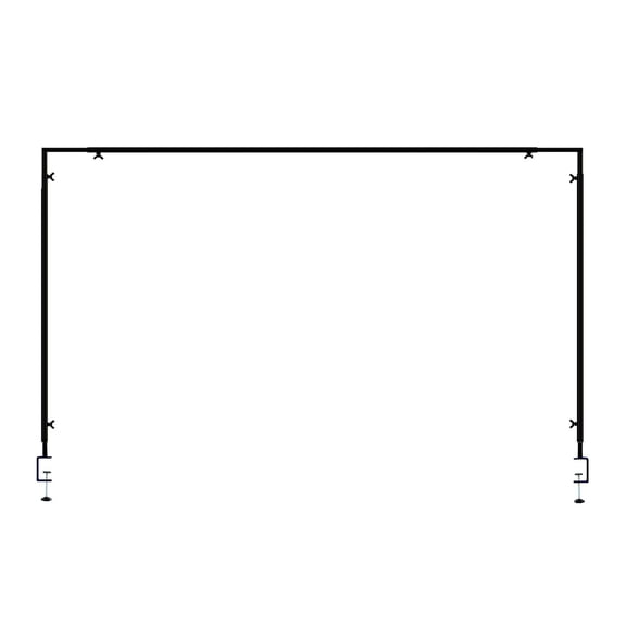 OIUR Metal Table Arch Hanging Rod Stand 16"-48'' Tall 31"-98" Length Adjustable Arch Brackets Heavy Duty Decoration Holder for Balloons Ribbons Photos