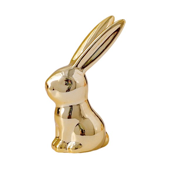 OIUR Mini Ceramic Animals Figurines Miniature Rabbit Cat Llama Pineapple Statue for Tabletop Mantel Desk Shelf Decor