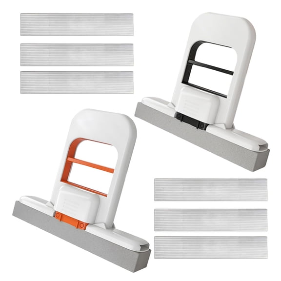 OIUR Mini Foldable Desktop Mop Portable Small Cleaning Mop Wet Dry Cleaning System Squeeze Lift Technology Office Mop