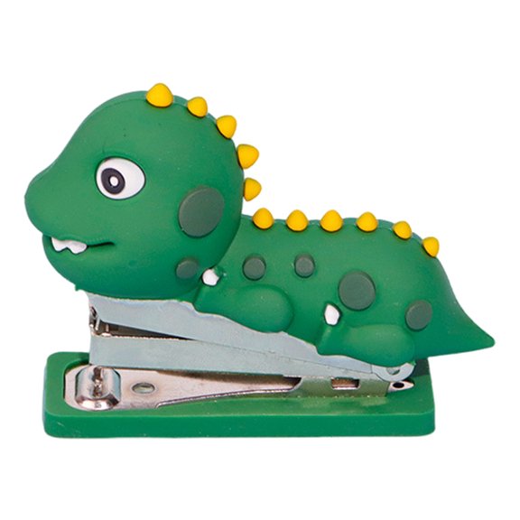 OIUR Mini Stapler for Desk Small Cute Stapler Crocodile Dinosaur Design Pocket Stapler Office Supply Accessory