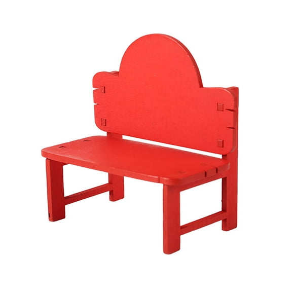 OIUR Miniature Bench 1:12/1:16 Scale Models Decorative Wood Mini Size Chair Figure Dollhouse Furniture Collection