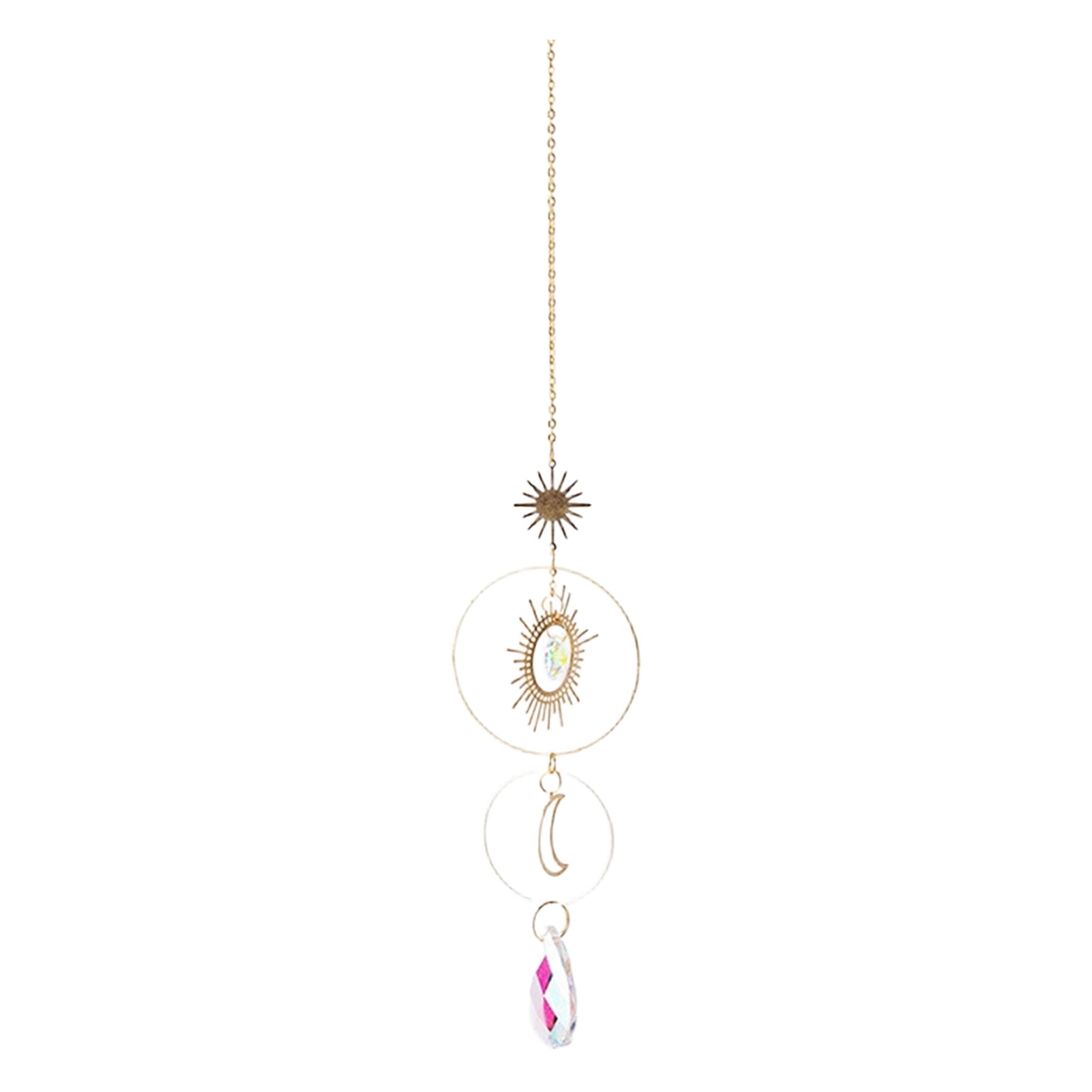 OIUR Moon Sun Catcher Crescent Moon Sun Pendant Rainbow Maker Prismatic ...