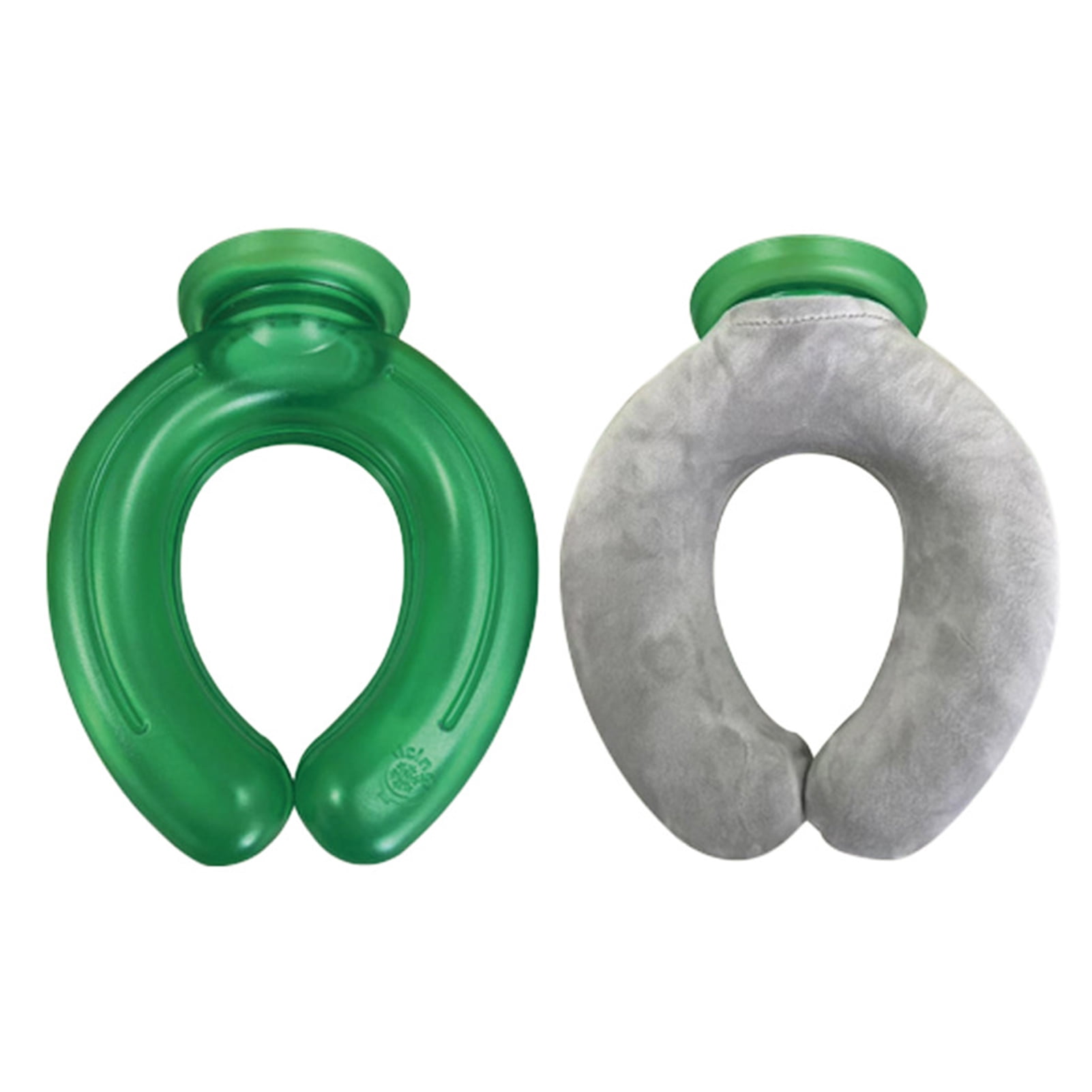 OIUR Neck Cooling Ice Pack with Velvet Cover U-shaped Cold Hot Compress Water Filled Bag Leak-proof PVC Summer Wearable Neck Cooling Tube Wrap Collar