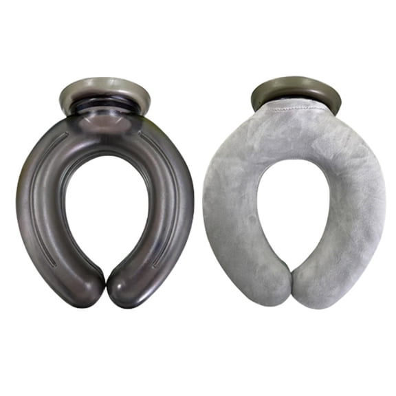 OIUR Neck Cooling Ice Pack with Velvet Cover U-shaped Cold Hot Compress Water Filled Bag Leak-proof PVC Summer Wearable Neck Cooling Tube Wrap Collar
