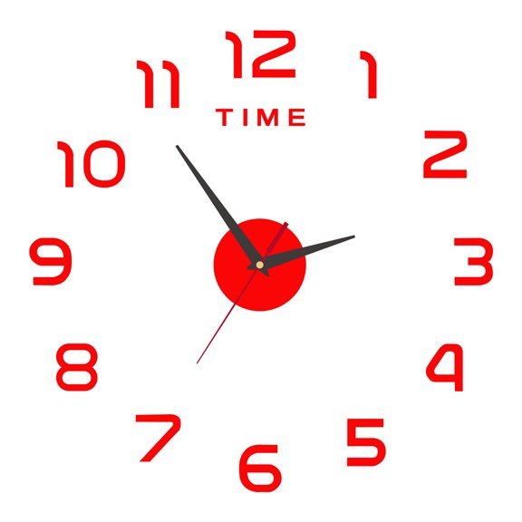 OIUR Nordic Style Wall Clock with Lasers Engraving 3D Digital Display Silent Sweep Movement Easy Installation Number Clock Room Decor